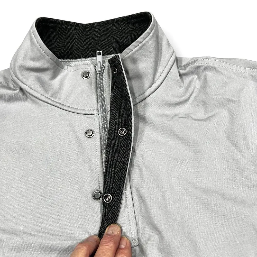 BYLT Elite Fairway Pullover Mens Large Gray Drop Cut Golf Premium Basic Jacket - Picture 4 of 9